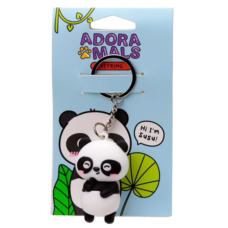 Afbeelding laden in galerijviewer, Susu de panda adoramals 3d pvc sleutelhanger