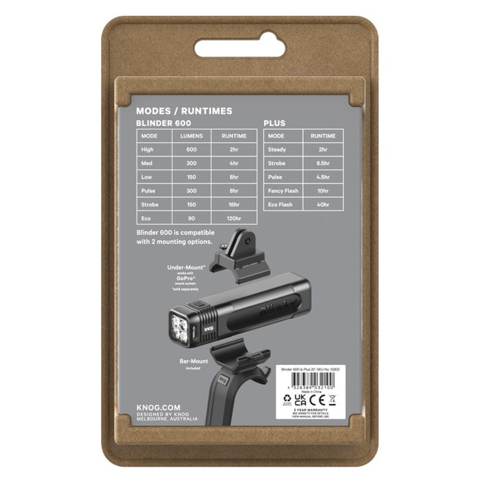 Afbeelding laden in galerijviewer, Knog blinder pro 600 plus rear - black