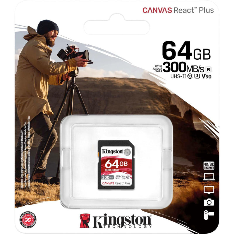 Afbeelding laden in galerijviewer, Kingston Canvas React Plus 64 GB SDXC