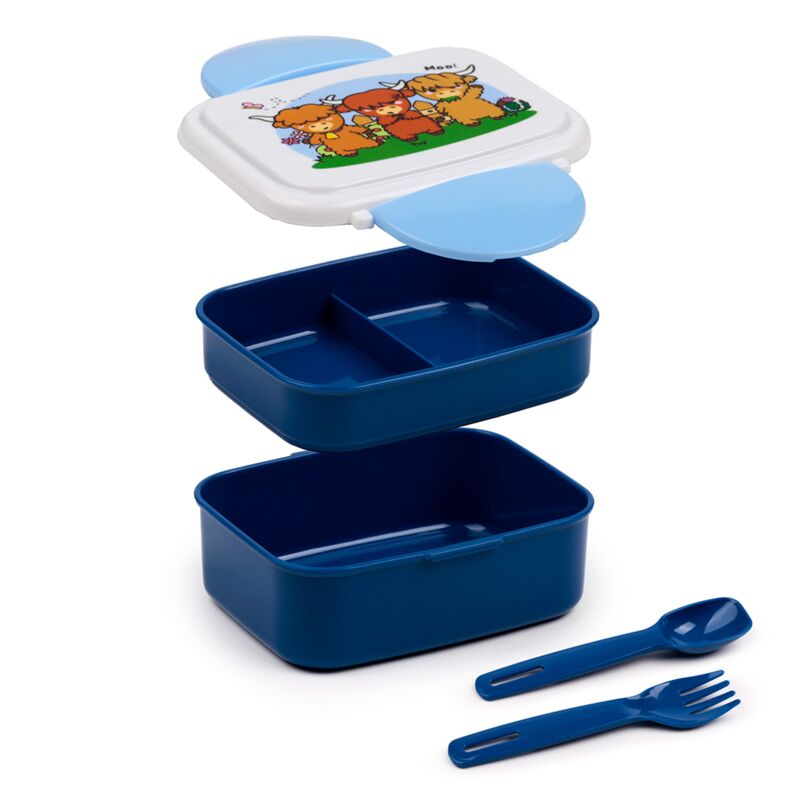Afbeelding laden in galerijviewer, Adoramals highland coo koe clip bento box lunchtrommel