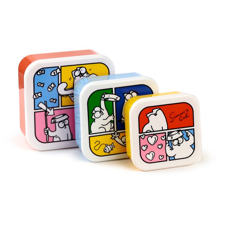 Afbeelding laden in galerijviewer, Set 3 lunch box m l xl - simon's cat 2024
