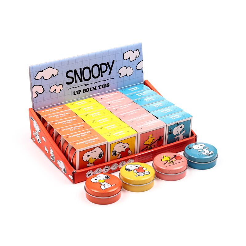 Afbeelding laden in galerijviewer, Union peanuts snoopy woodstock lipbalsem in blik