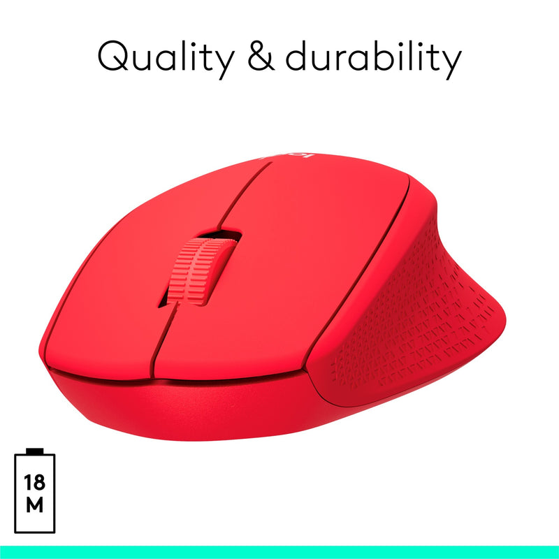 Afbeelding laden in galerijviewer, Muis logitech rood 68 mm x 106 mm x 39 mm