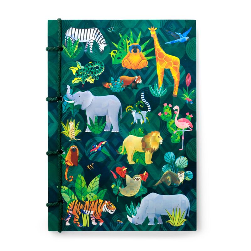 Afbeelding laden in galerijviewer, Dierenrijk steenpapier a5 gelinieerd notitieboek
