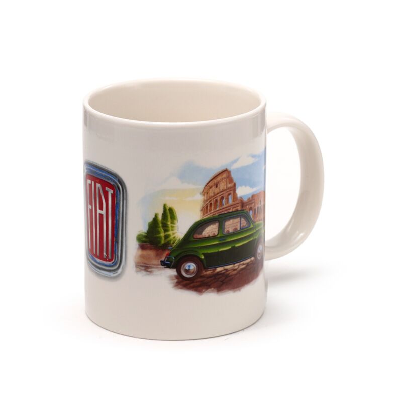 Afbeelding laden in galerijviewer, Fiat 500 rome riviera porselein mok
