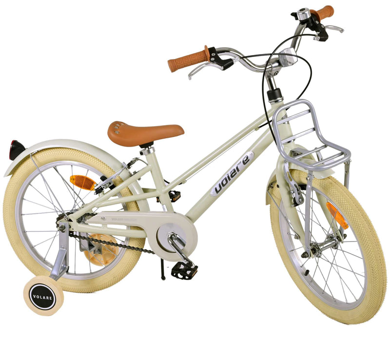 Afbeelding laden in galerijviewer, Volare Melody Kinderfiets - Meisjes - 18 inch - Zand - Twee handremmen