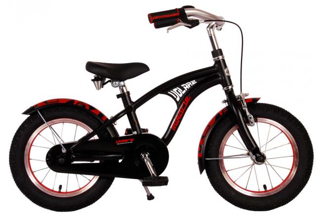 Afbeelding laden in galerijviewer, Volare Miracle Cruiser Kinderfiets - Jongens - 14 inch - Mat Zwart - Prime Collection