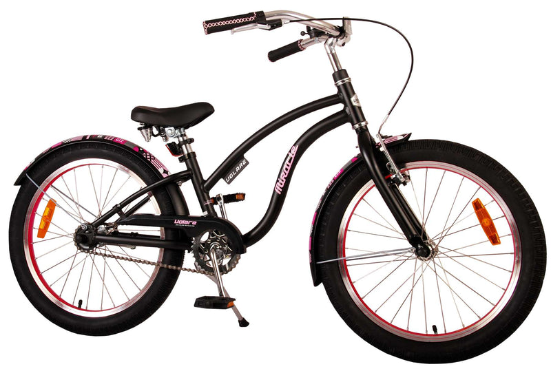 Afbeelding laden in galerijviewer, Volare Miracle Cruiser Kinderfiets Meisjes 20 inch Mat Zwart Prime Collection