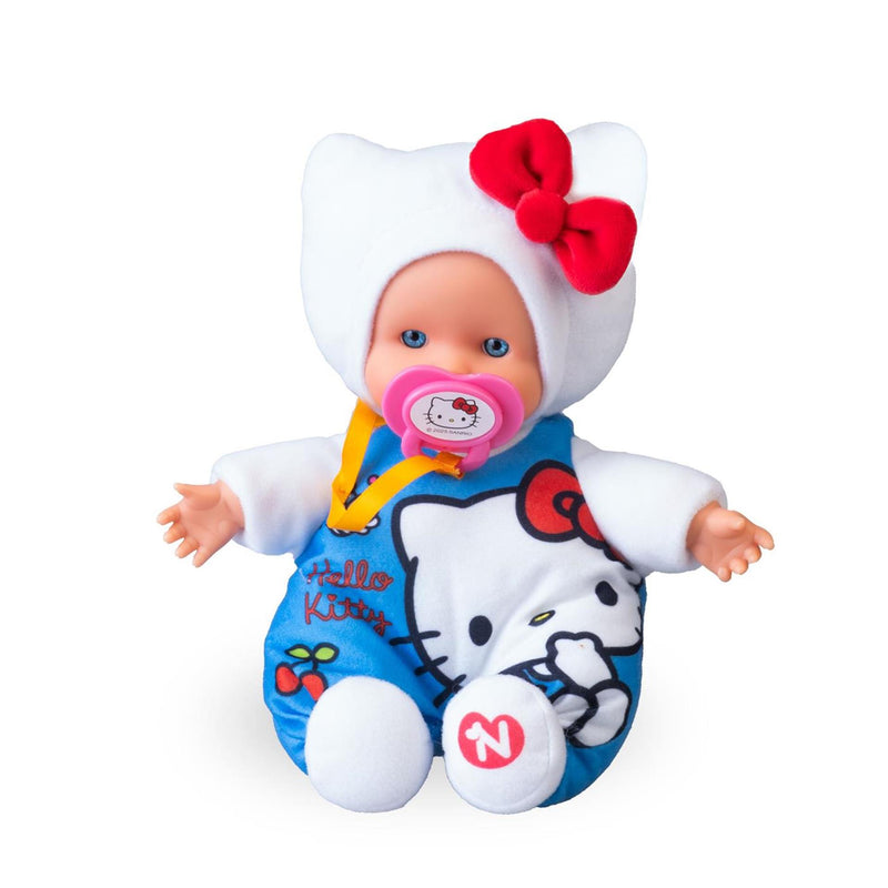 Afbeelding laden in galerijviewer, Nenuco zachte babypop 15cm hello kitty met speen