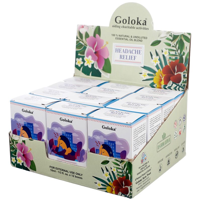 Afbeelding laden in galerijviewer, Hoofdpijn verlichting - goloka etherische olie mix 10ml