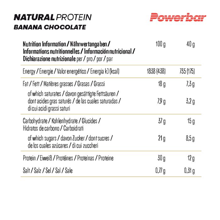 Afbeelding laden in galerijviewer, Powerbar natural protein (18 x 40gr) - banana chocolate