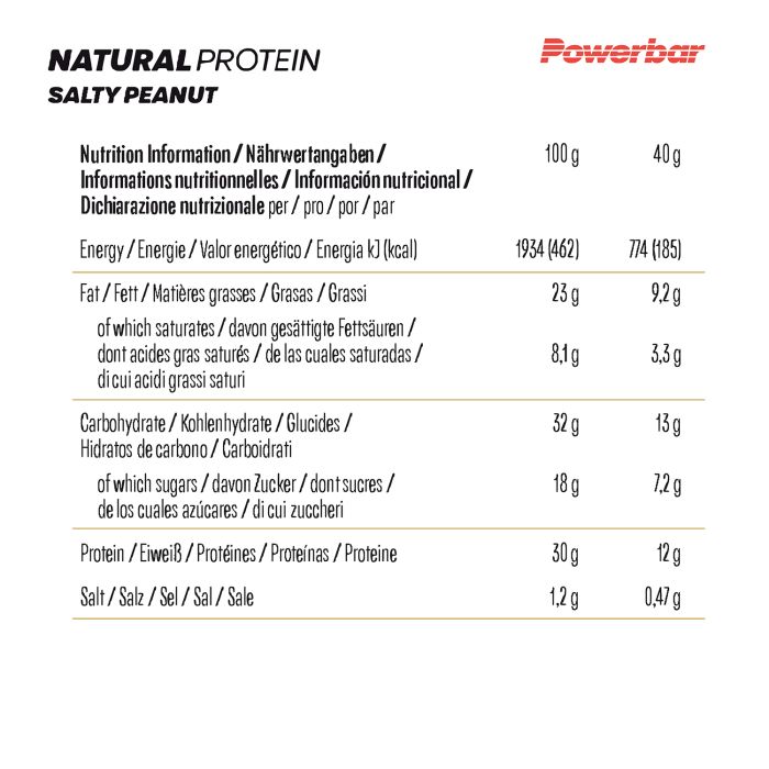 Afbeelding laden in galerijviewer, Powerbar natural protein (18 x 40gr) - salty peanut crunch