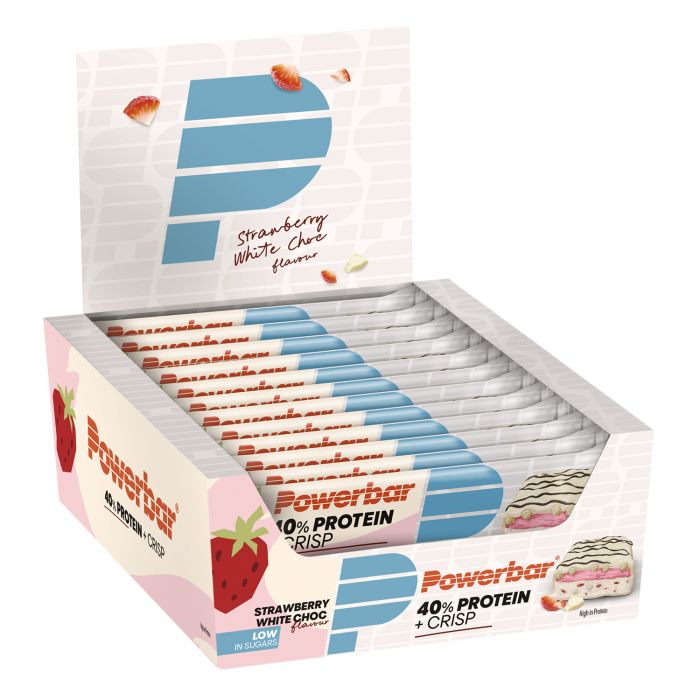 Afbeelding laden in galerijviewer, Powerbar 40% protein+ crisps (12 x 40gr) - strawberry white chocolate