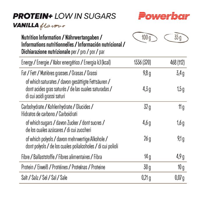 Afbeelding laden in galerijviewer, Powerbar protein+ low in sugar (30 x 35gr) - vanilla