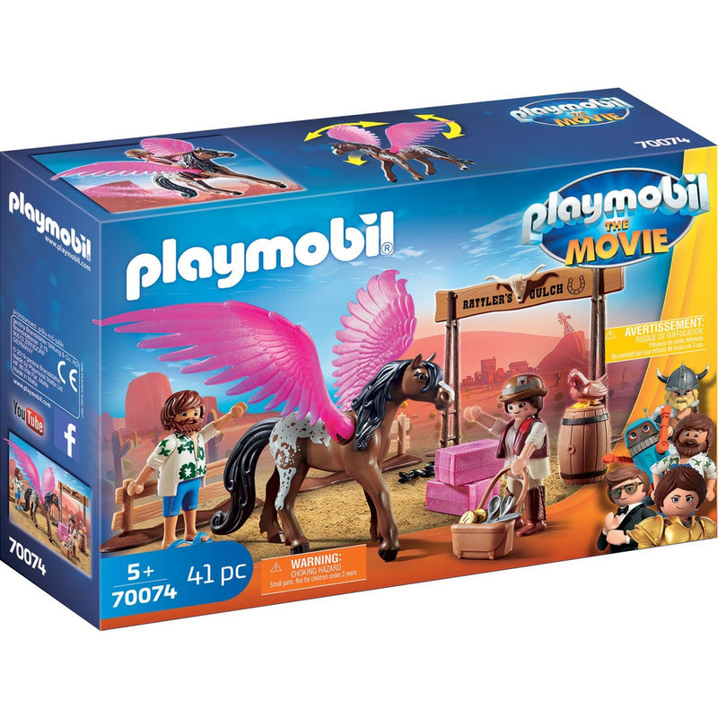 Afbeelding laden in galerijviewer, PLAYMOBIL PLAYMOBIL THE MOVIE Marla en Del met gevleugeld paard