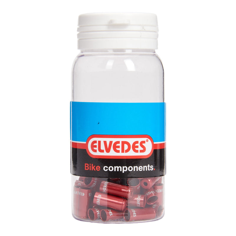Afbeelding laden in galerijviewer, Elvedes kabelhoedje 5mm sealed rood (50x) alum. elv2012004