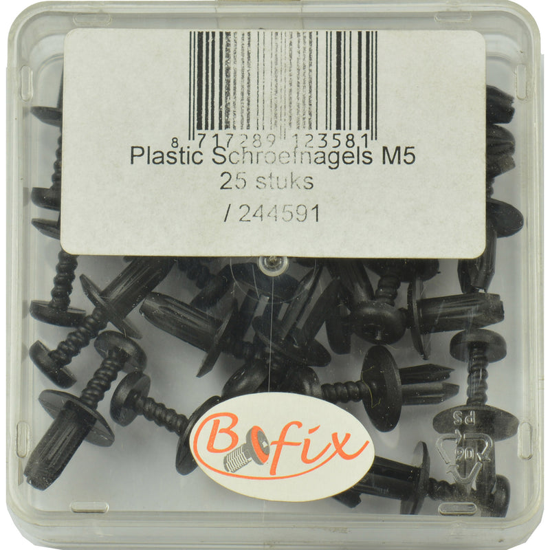Afbeelding laden in galerijviewer, Bofix 244591 schroefnagel plastic m5 p 25