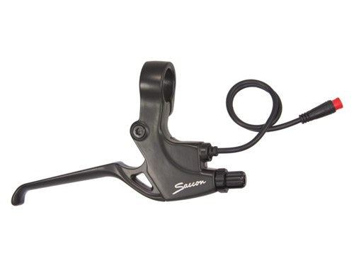 Afbeelding laden in galerijviewer, Saccon lebk74a5p05 remgreep set e-bike met remonderbreker zwart zilver