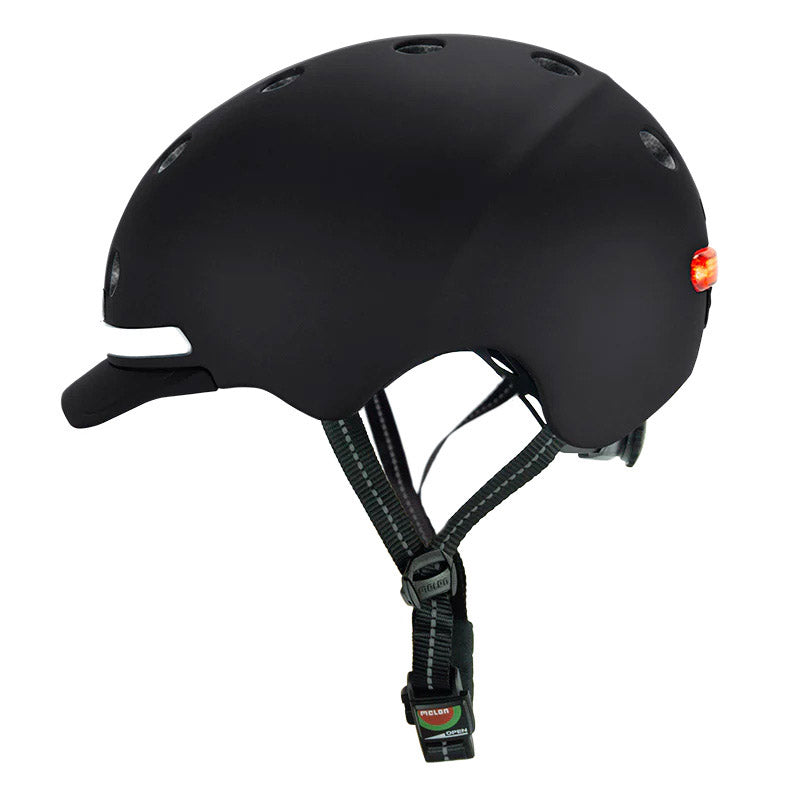 Afbeelding laden in galerijviewer, Melon helm met verlichting e-series black ice xl-xxl