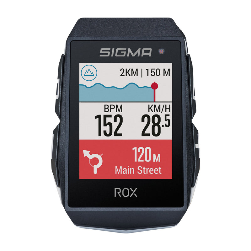 Afbeelding laden in galerijviewer, Sigma rox 11.1 evo gps zw wit standaard stuurhouder + usb-c laadkabel