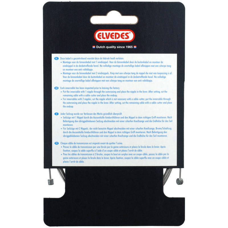Afbeelding laden in galerijviewer, Elvedes schakel binnenkabel 2250mm rvs �1,25mm n t-nippel