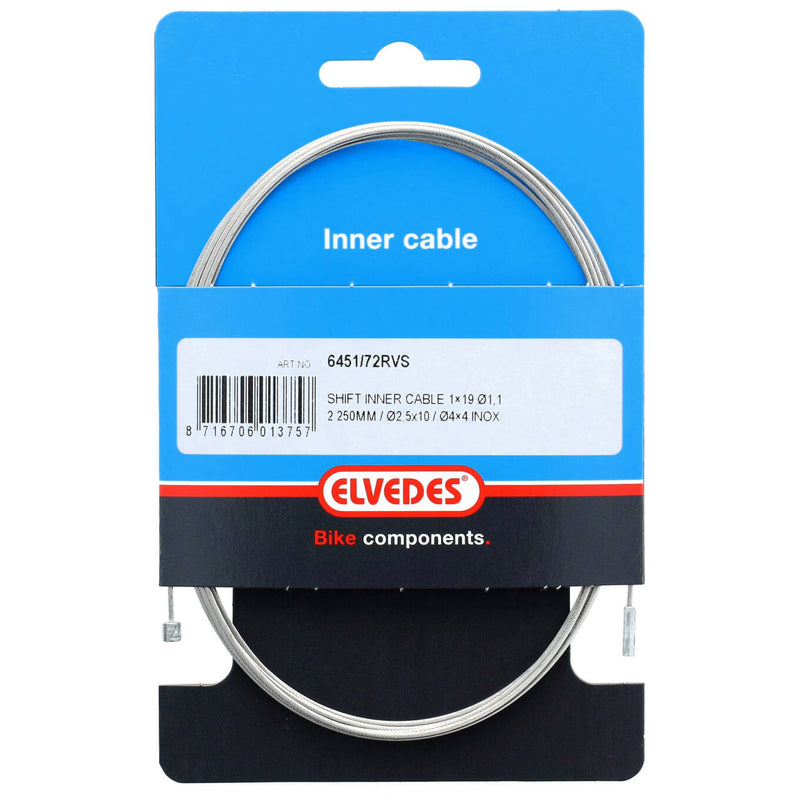 Afbeelding laden in galerijviewer, Elvedes kabel binnen 6451 72 rvs s.a. sram shim