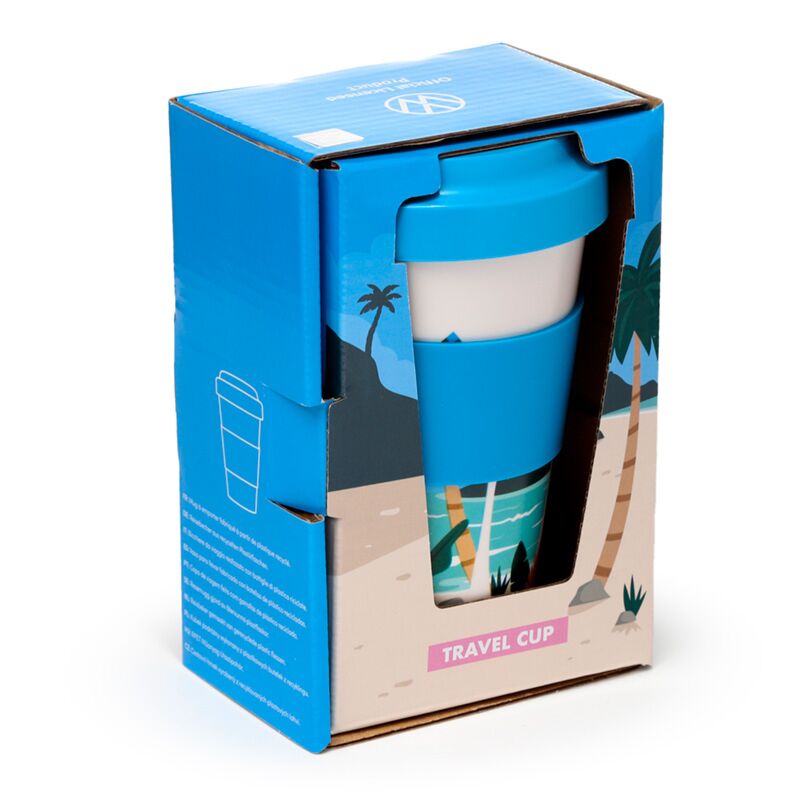 Afbeelding laden in galerijviewer, Vw t1 volkswagen busje waves set rpet duurzame thermosbeker reismok 400ml