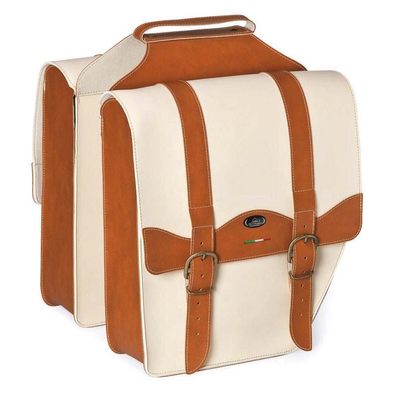 Afbeelding laden in galerijviewer, Monte grappa dubbele tas 17l cruiser vintage cognac cream