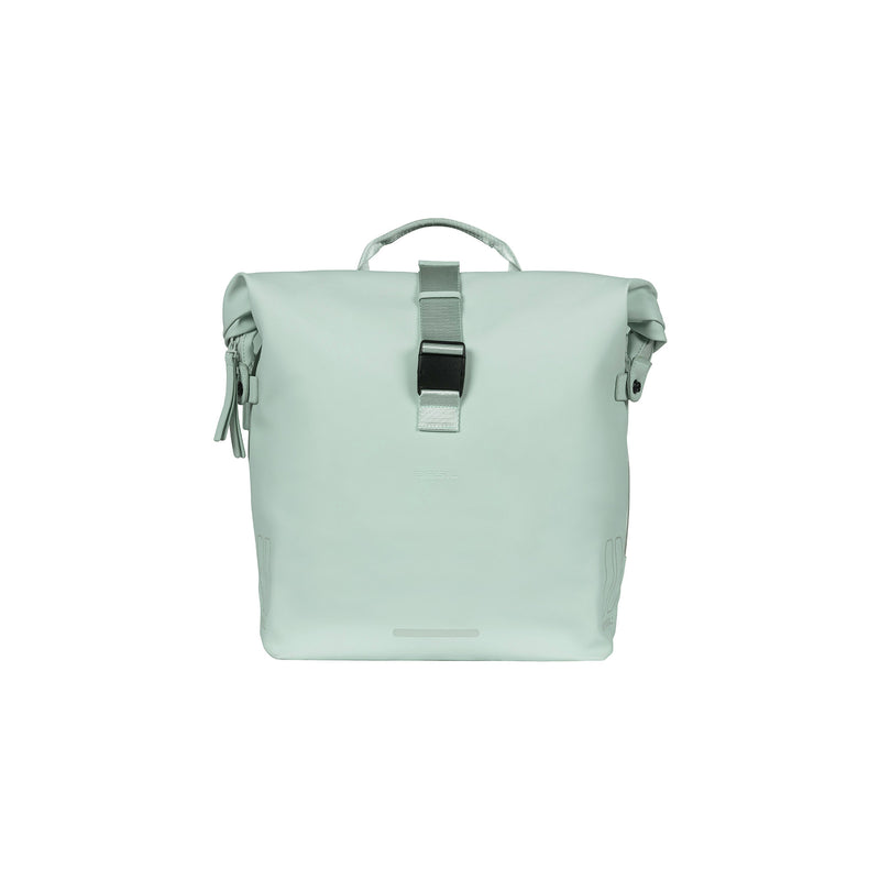Afbeelding laden in galerijviewer, Basil SoHo dubbele fietstas Nordlicht MIK pastelgroen, waterdicht, 41L, LED-verlichting