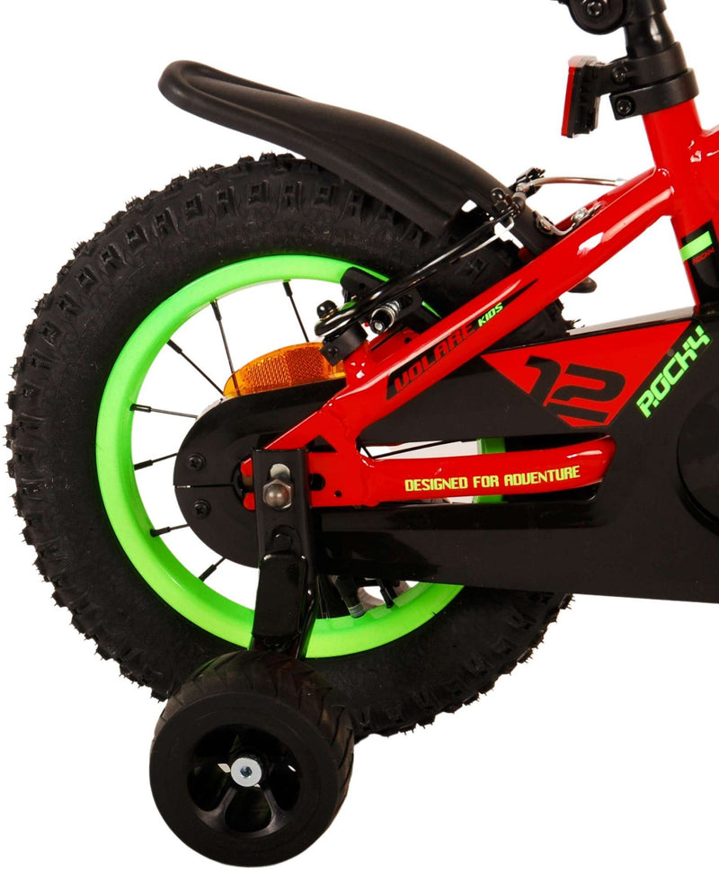 Afbeelding laden in galerijviewer, Volare Rocky Kinderfiets Jongens 12 inch Rood Twee handremmen