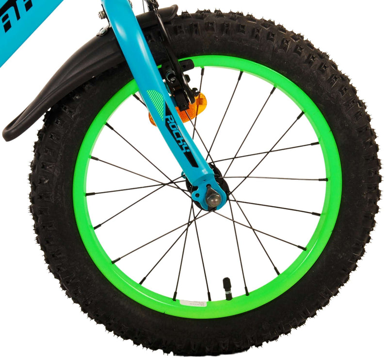 Afbeelding laden in galerijviewer, Volare Rocky Kinderfiets Jongens 16 inch Groen Twee handremmen
