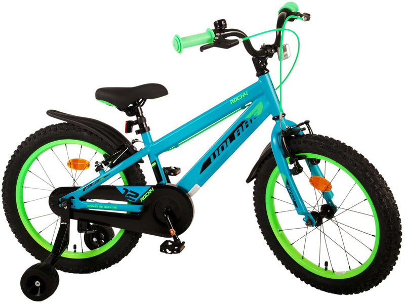 Afbeelding laden in galerijviewer, Volare Rocky Kinderfiets Jongens 18 inch Groen Twee handremmen