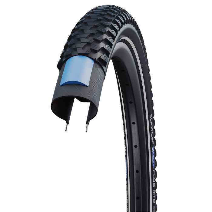 Afbeelding laden in galerijviewer, Schwalbe marathon plus mtb - wired - addix - smartguard - 29x2.25 - black + reflex