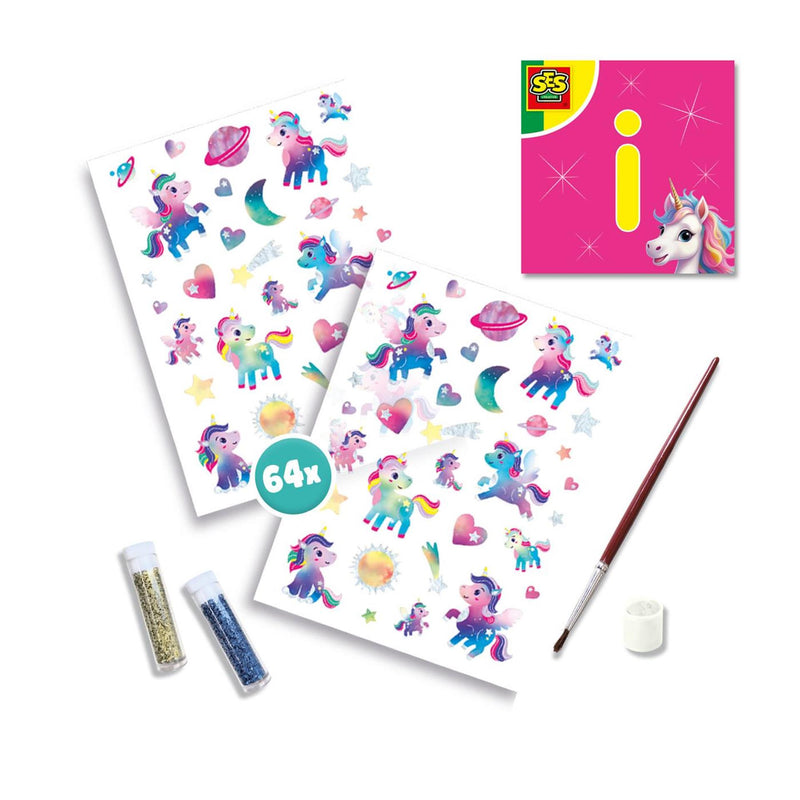 Afbeelding laden in galerijviewer, Ses unicorn - tattoos en glitters