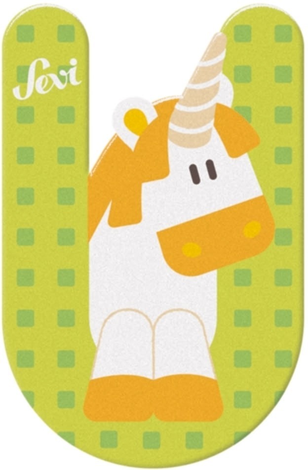 Afbeelding laden in galerijviewer, Sevi letter u unicorn: 10 cm (83021)