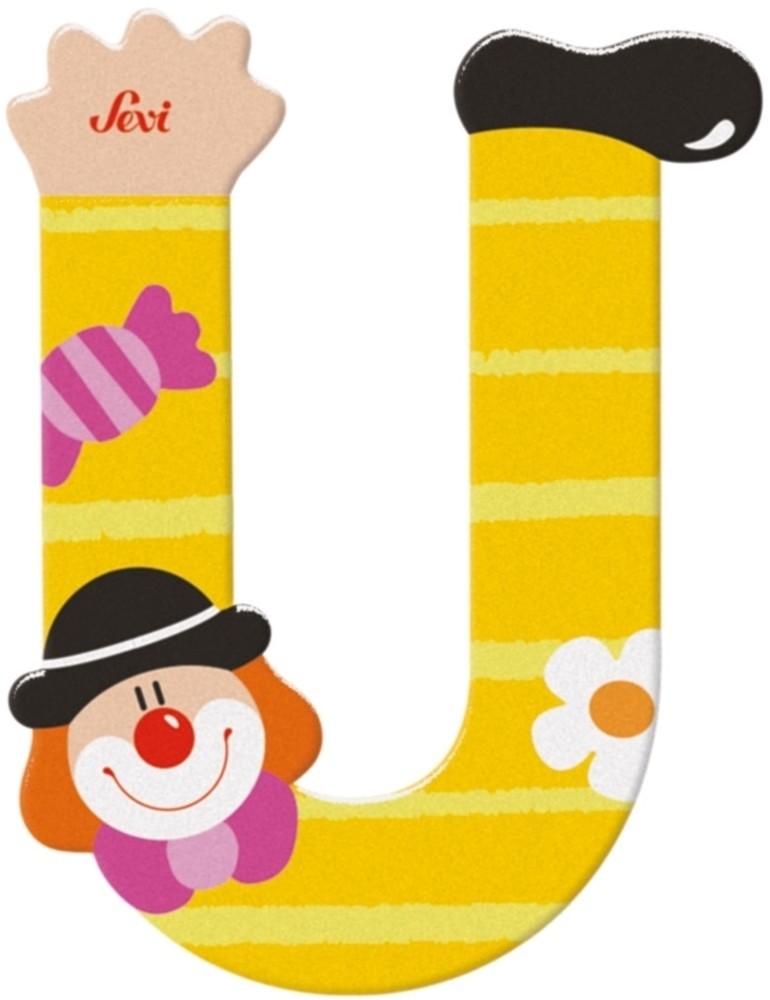 Afbeelding laden in galerijviewer, Sevi letter clown u: 10 cm (81757)