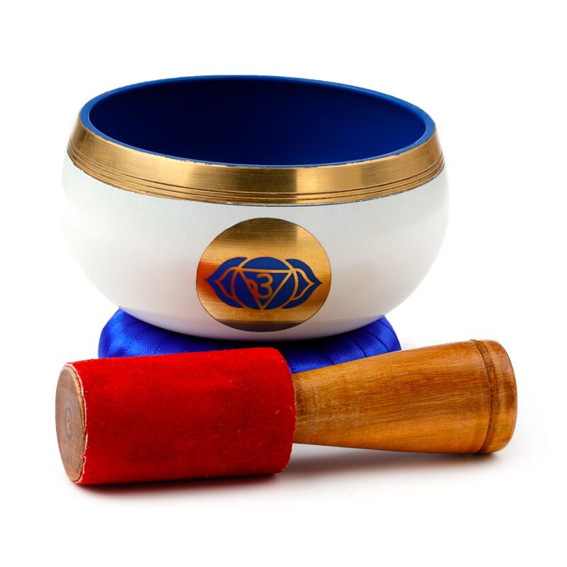 Afbeelding laden in galerijviewer, Blauw chakra klankschaal