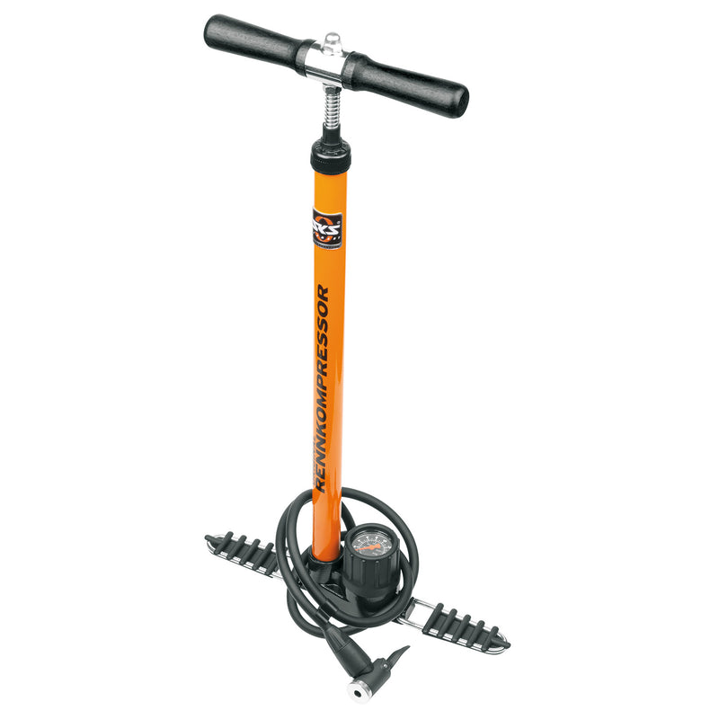 Afbeelding laden in galerijviewer, Sks vloerpomp rennkompressor multivalve 16bar zw oranje