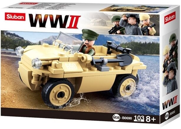 Afbeelding laden in galerijviewer, Sluban army wwii duits amfibievoertuig (m38-b0690)