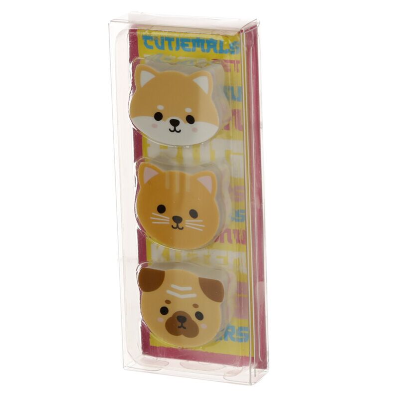 Afbeelding laden in galerijviewer, Set van 3 adoramals mopshond kat shiba inu gummen