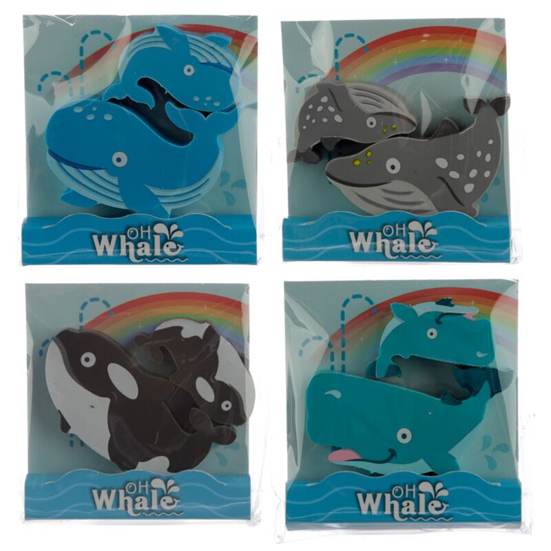 Afbeelding laden in galerijviewer, Set van 2 walvis gummen