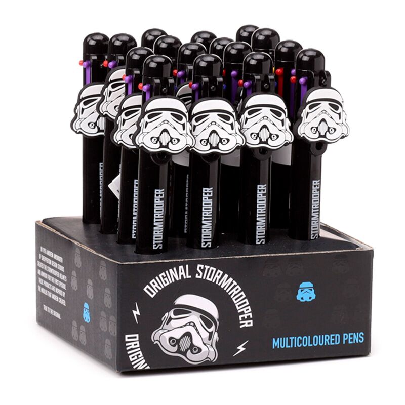 Afbeelding laden in galerijviewer, The original stormtrooper meerkleurige pen (6 kleuren) met bedeltje