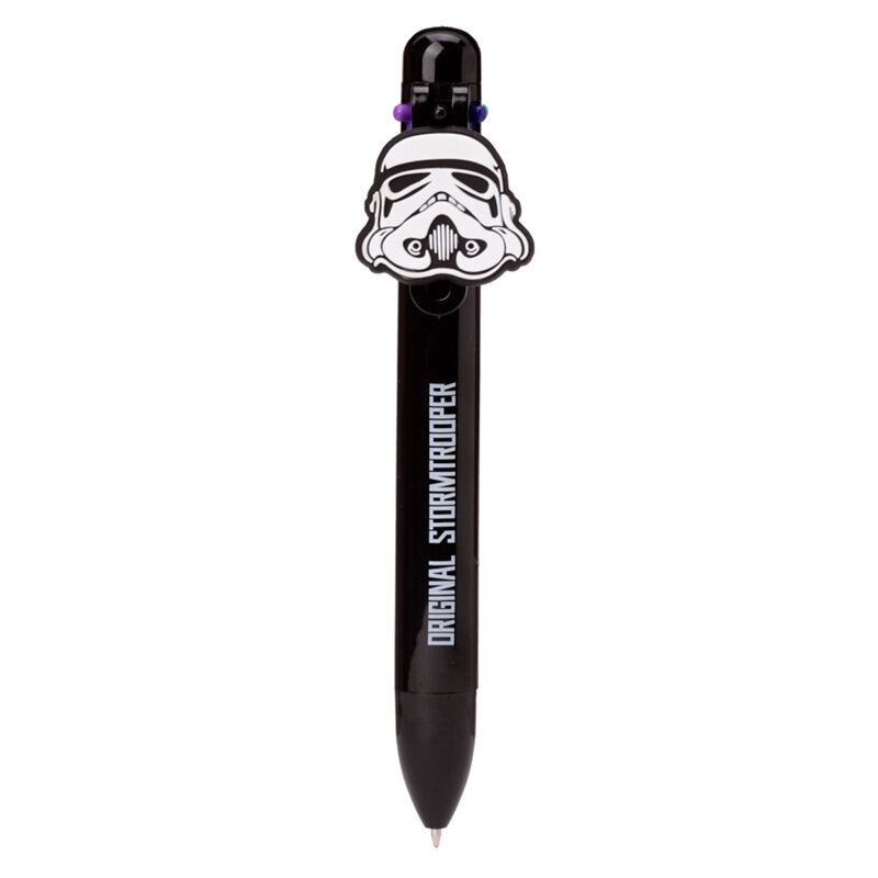 Afbeelding laden in galerijviewer, The original stormtrooper meerkleurige pen (6 kleuren) met bedeltje
