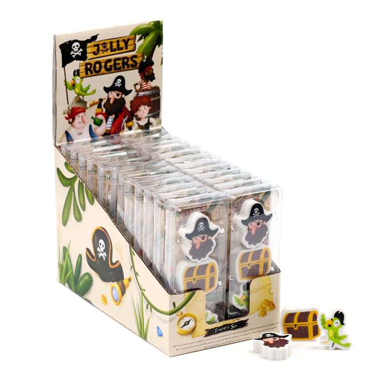 Afbeelding laden in galerijviewer, Set van 3 jolly roger piraten gummen