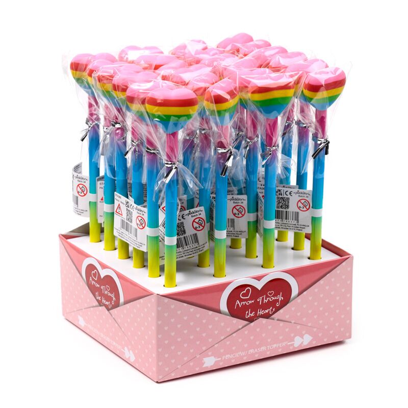 Afbeelding laden in galerijviewer, Regenboog hart - gum potlood