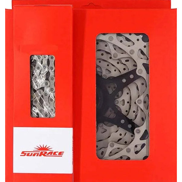 Afbeelding laden in galerijviewer, Spanninga sunrace combipack mx80 11v hg 11-51t met ketting cn11a