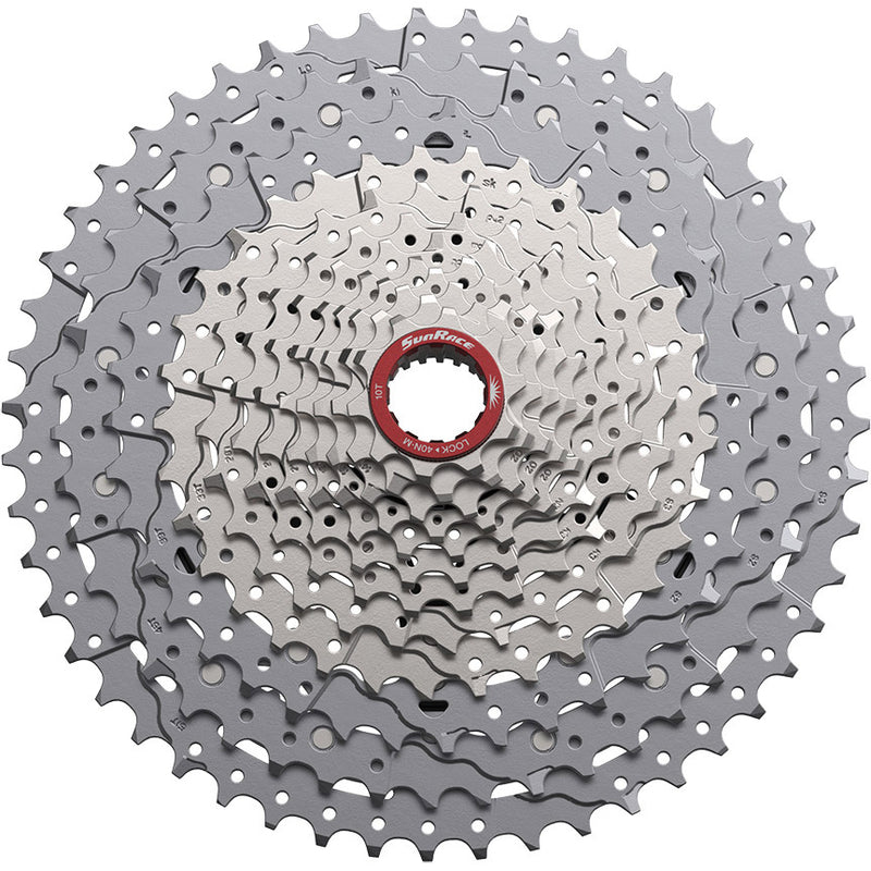 Afbeelding laden in galerijviewer, Sunrace cassette csmz933 12v 10-51t microspline zilv r