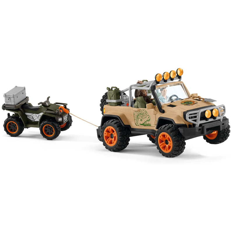 Afbeelding laden in galerijviewer, Schleich WILD LIFE SUV 4X4 met Lier 42410