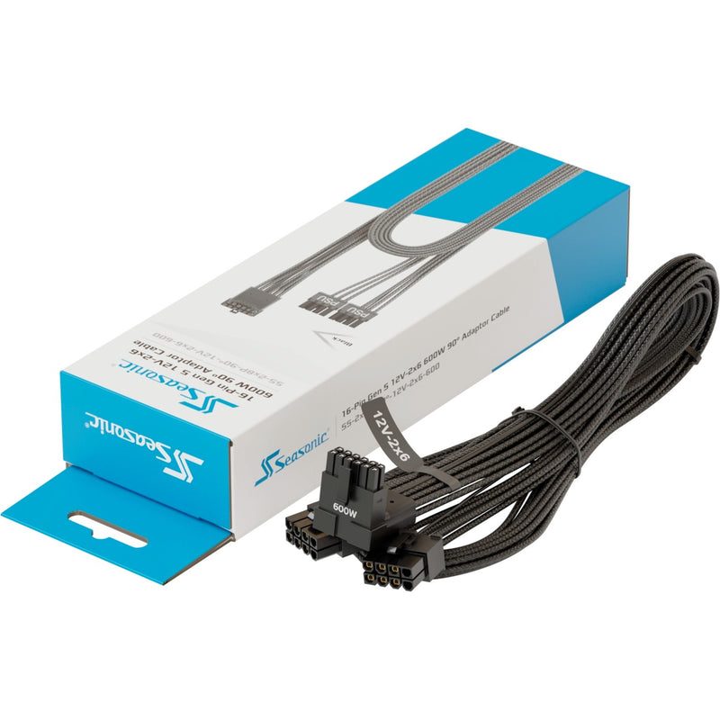 Afbeelding laden in galerijviewer, Seasonic Adapterkabel Gen 5 SS-2x8P 90°-12V-2x6-600
