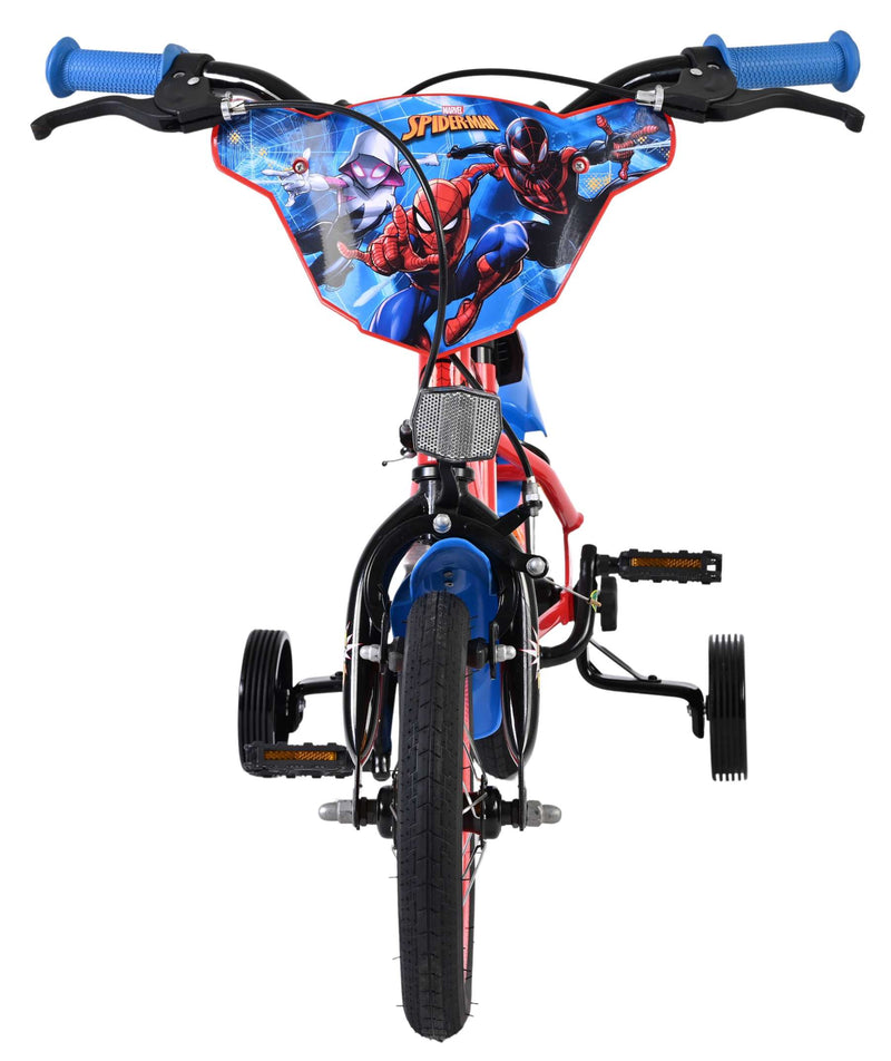 Afbeelding laden in galerijviewer, Spiderman spider-man kinderfiets - jongens - 12 inch - blauw rood - twee handremmen